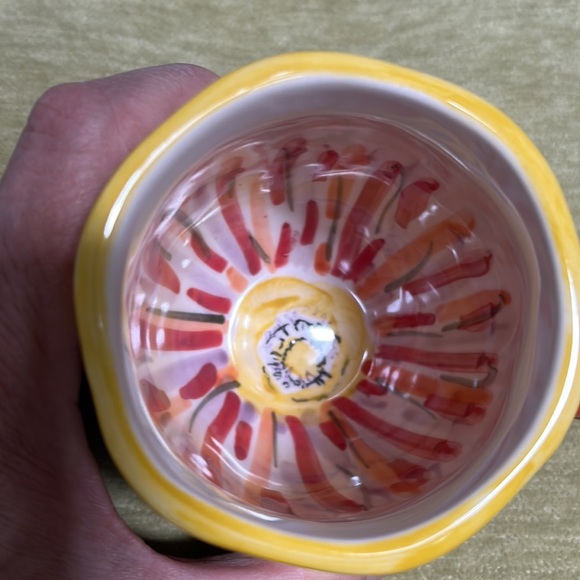 Biscuit for Anthropologie Coffee Mug or Cup 10 oz Sunflowers Pansies Colorful! - Picture 11 of 12